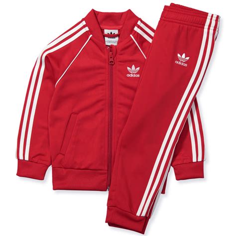 adidas trainingsanzug rot samt|Rot .